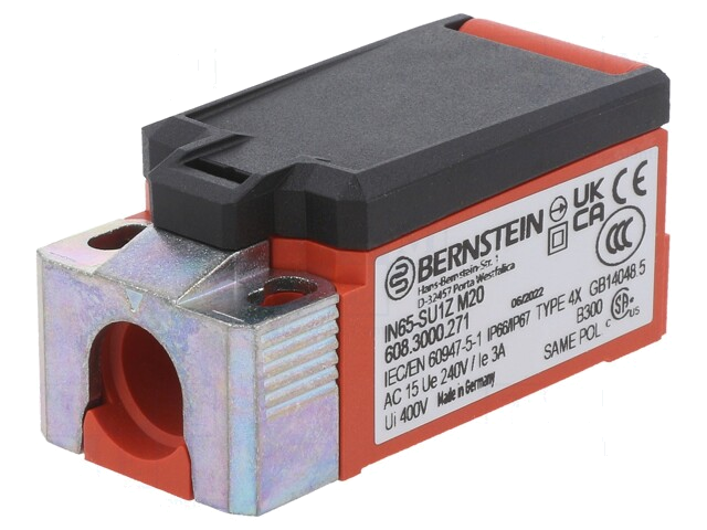 Eindschakelaar; NO + NC; 5A; max.240VAC; max.24VDC; M20; IP66 Eindschakelaar; NO + NC; 5A; max.240VAC; max.24VDC; M20; IP66